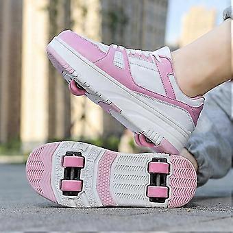 Roller Skate Shoes Kids Autumn 2023 Children Fashion Casual Sports Toy Gift Games Boys 4 Wheels Sneakers Girls Boots