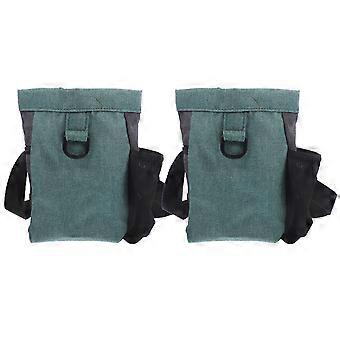 Dog Treat Pouch Outdoor Dog Walking Bag for Training Use 2Pcs Green