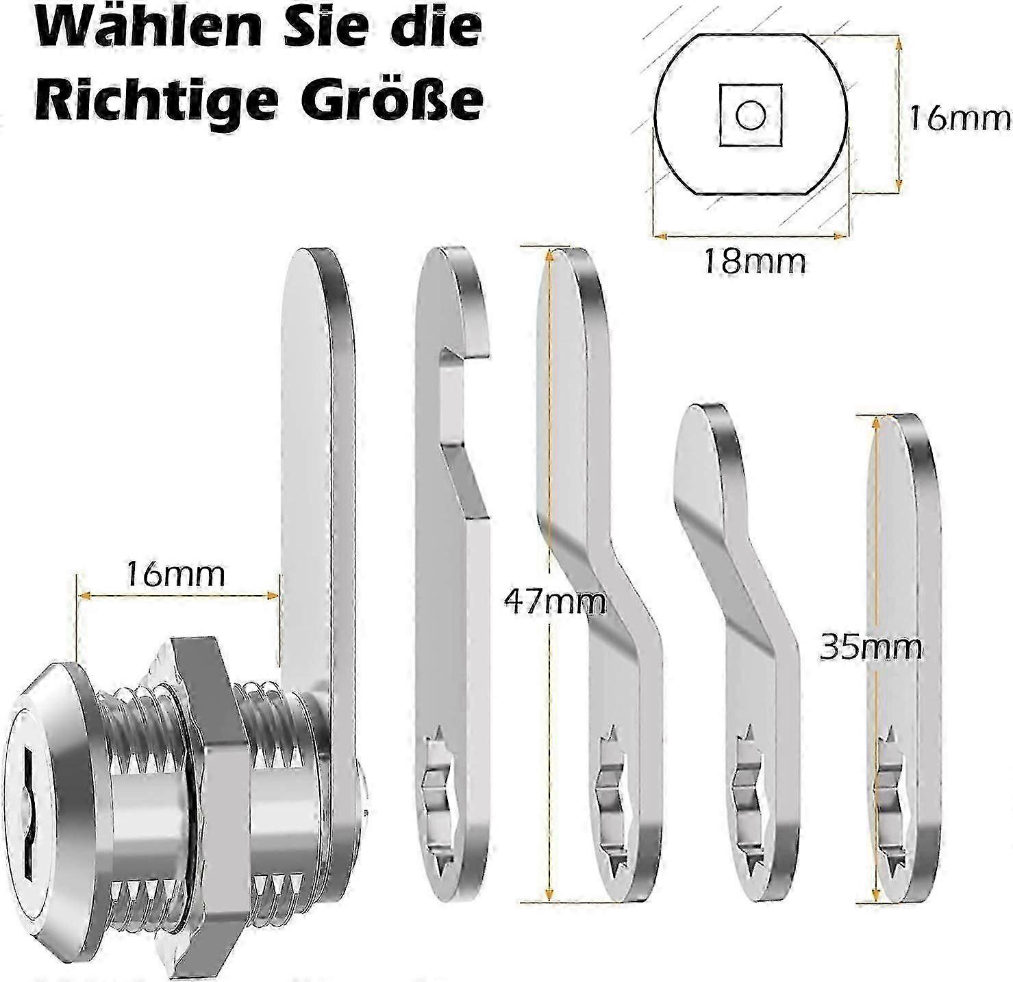 Lever lock for mailboxes including 5 locking plates