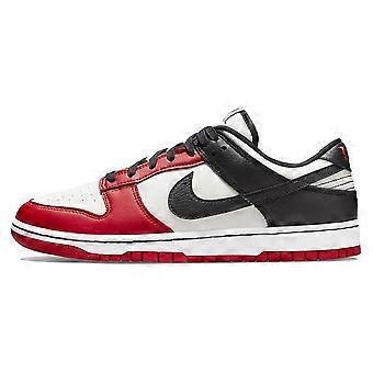 Nike Dunk EMB Skateboard Schoenen van synthetisch leer, gesplitst rundleer, lage uitvoering, heren, zwart, wit, rood DD3363-100