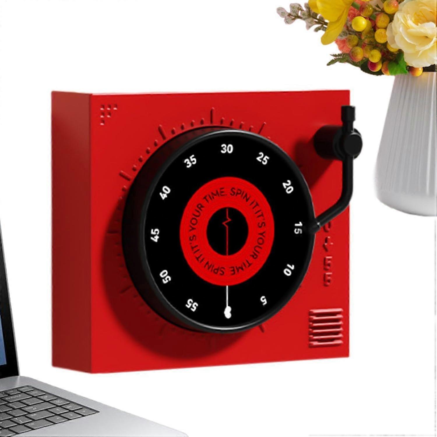 Magnetic Timer, Record Player Shaped Magnetic Timing Tool, Cooking Tim