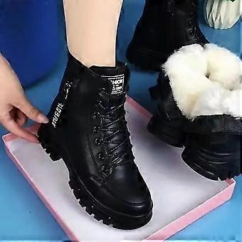Modische Freizeitschuhe für Damen, Winterwarm, Plus-Sleeve, Schwarze Stiefeletten, Dicke Sohle, Baumwoll-Sneaker, Zapatillas
