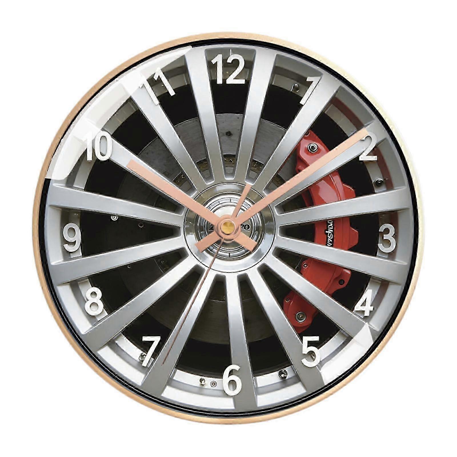 Silent Acrylic Car Wheel Wall Clock