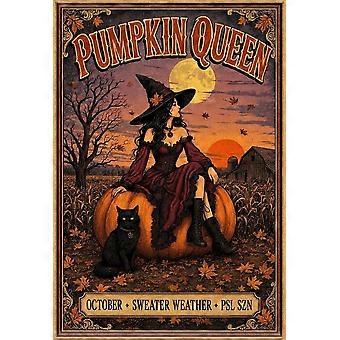 Pumpkin Queen Witch Halloweeutumn Gothic Vintage Jigsaw Puzzles TD124