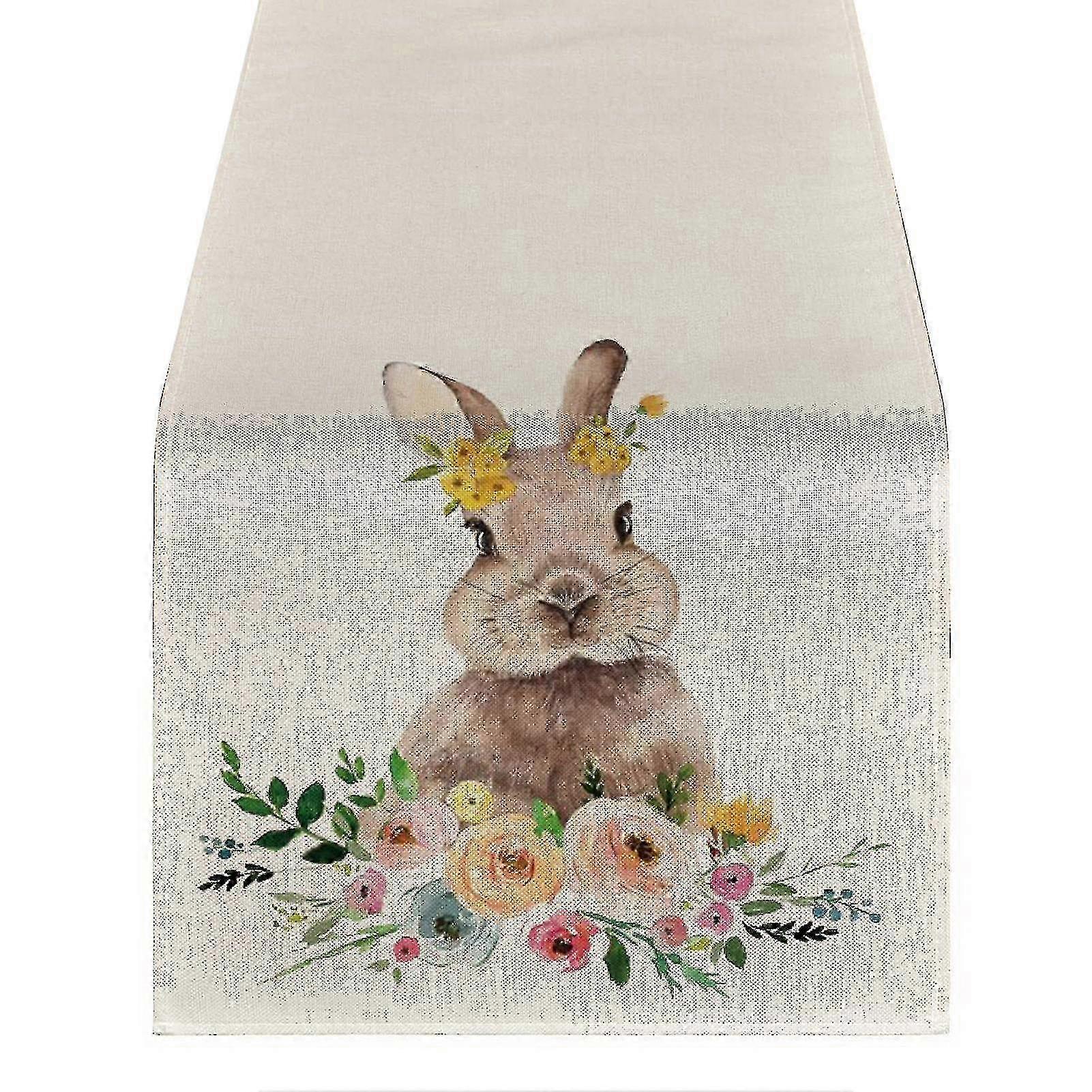 Smooth Flax Table Runner Bunny Gnome