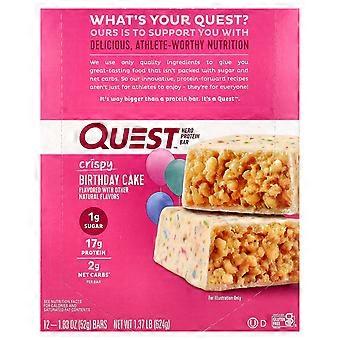 Quest Nutrition, Hero Protein Bar, Crispy, Birthday Cake, 12 Bars, 1.83 oz (52 g) Each