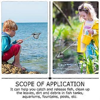 Black Fishing Net Landing Net for Fish Transport 2Pcs Telescopic Set