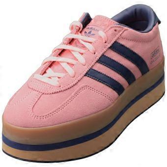 Baskets mode adidas Gazelle Stack pour femme, rose et bleu