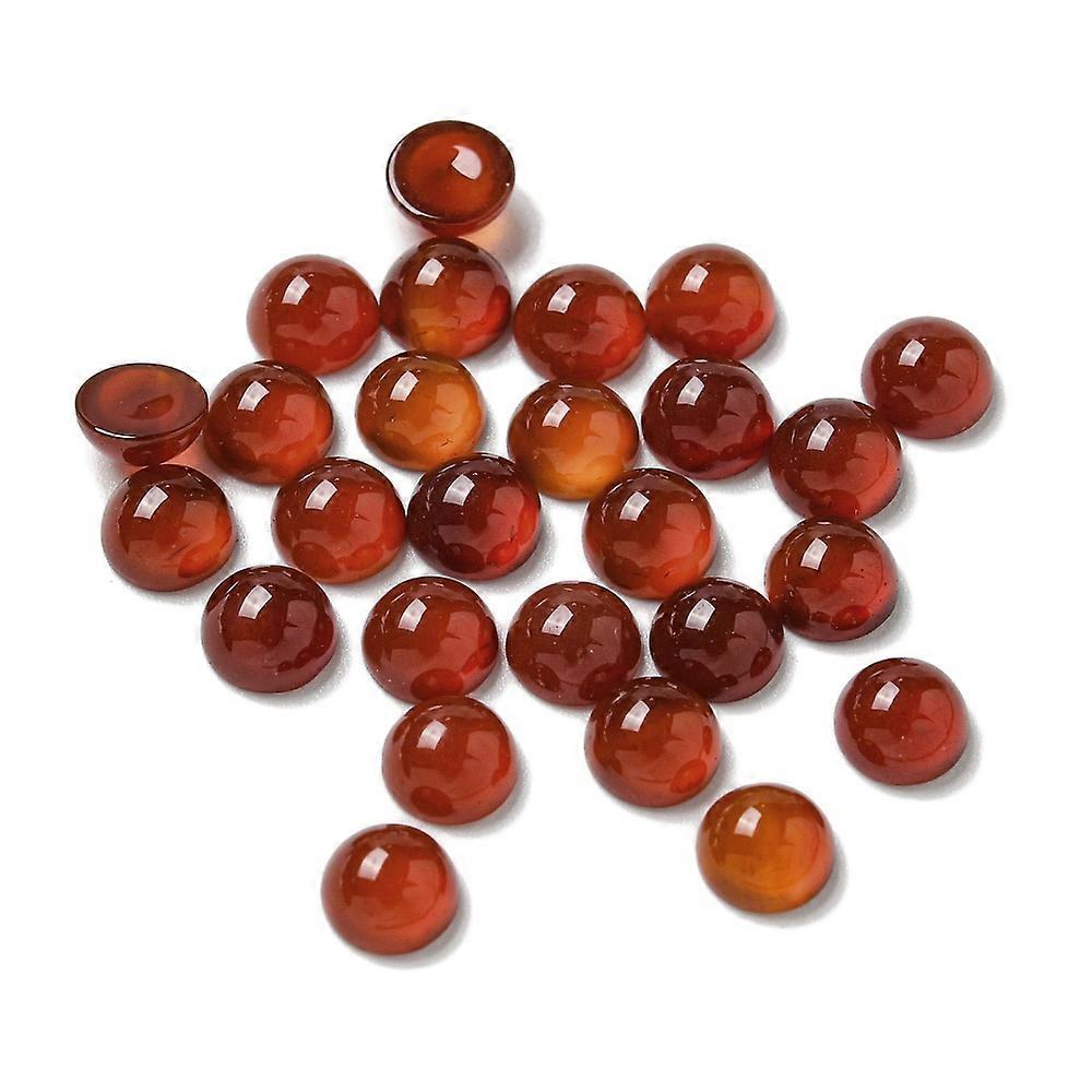 50pcs Carnelian Cabochons Half Round 5x2.5mm