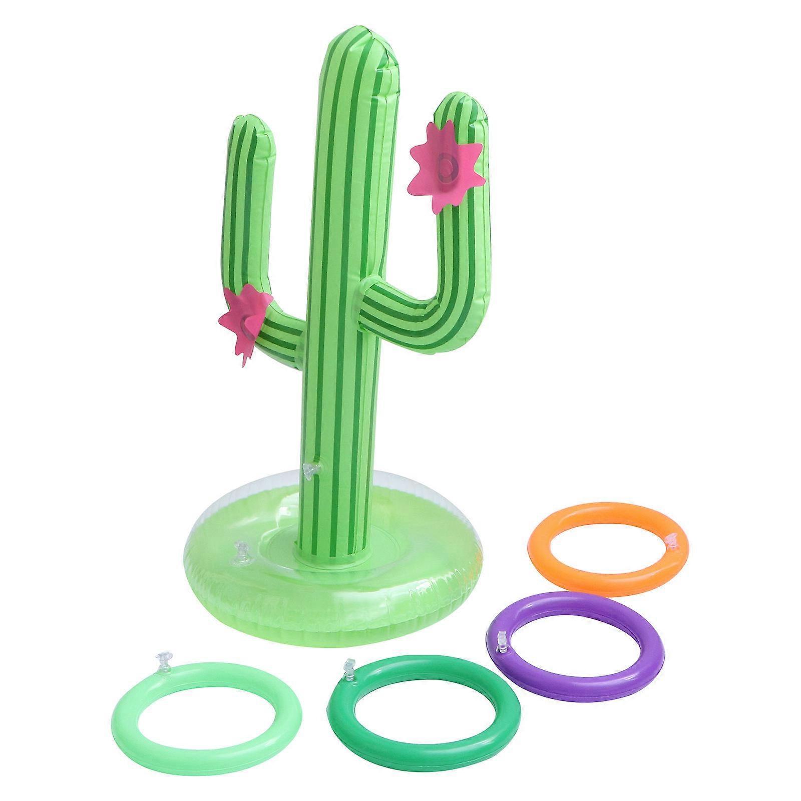 Inflatable Cactus Throwing Ring compatible with Outdoor Fun 1Set PVC