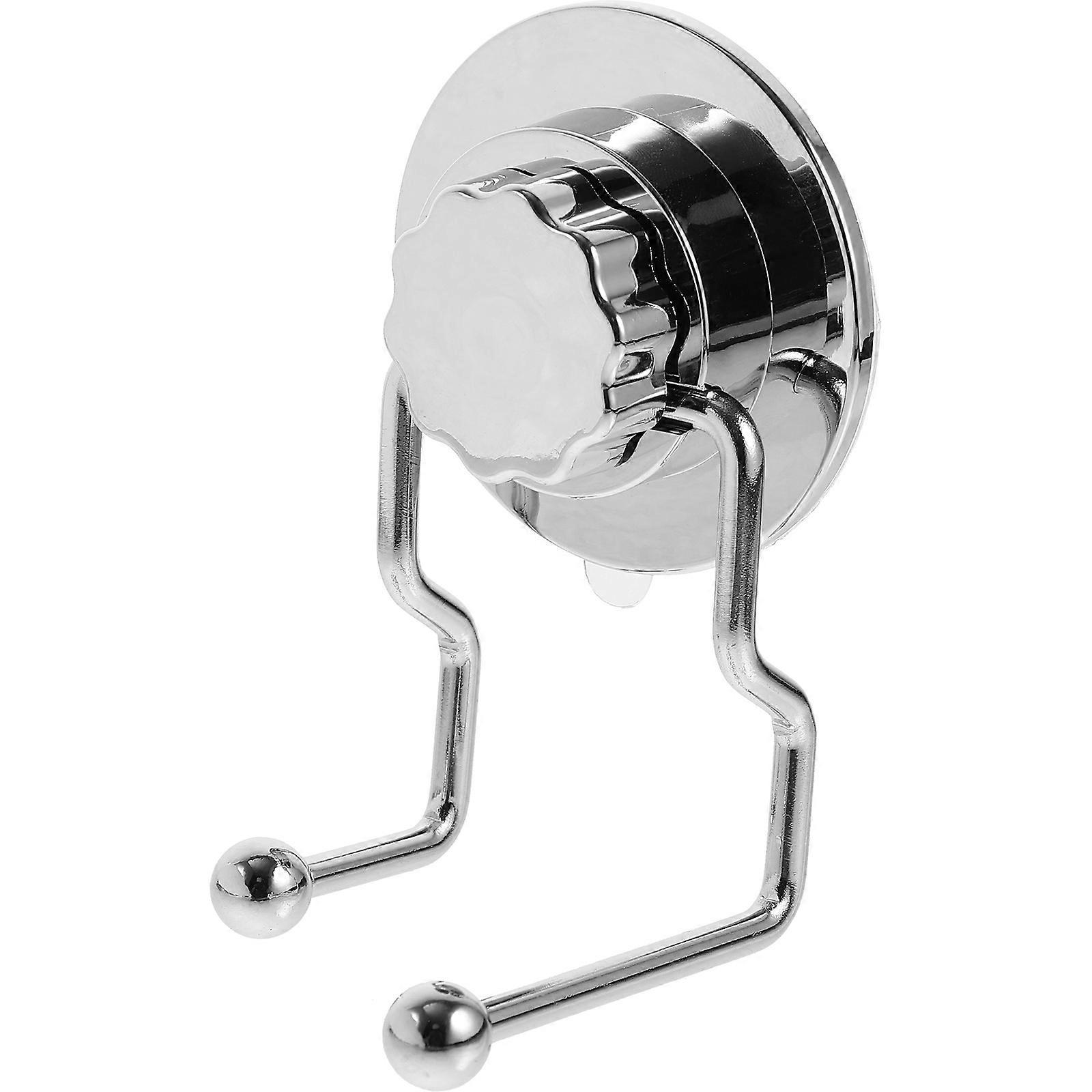 Suction Cup Hook Stainless Steel Double Hooks compatible with Bathroom Use
