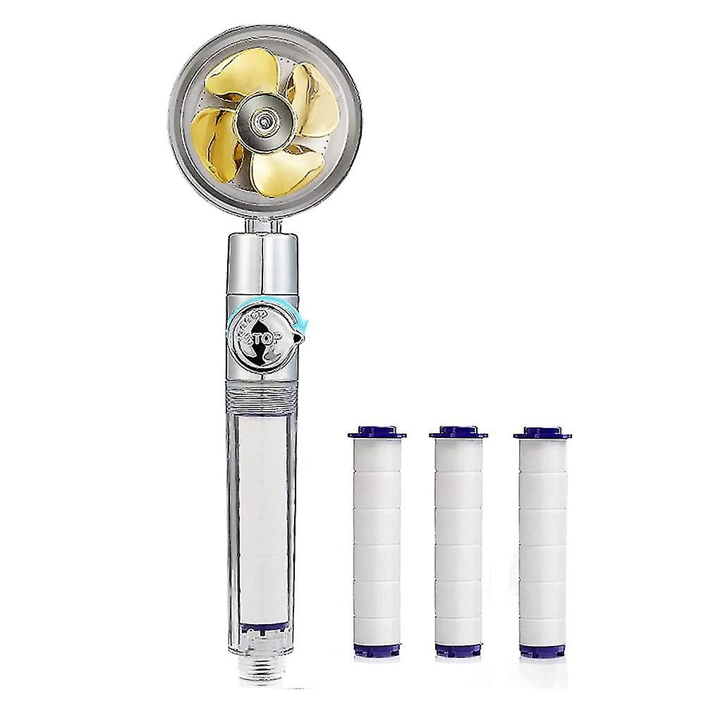 Shower Head, Propeller Shower Head With Filter, Water Saving