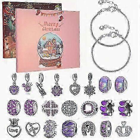 Advent calendar with decorations to make bracelets