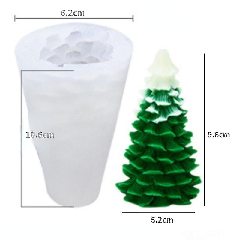 2-Pack Large Christmas Tree Silicone Molds – 6 Inch 3D Candle & Soap Molds With Wicks & Labels