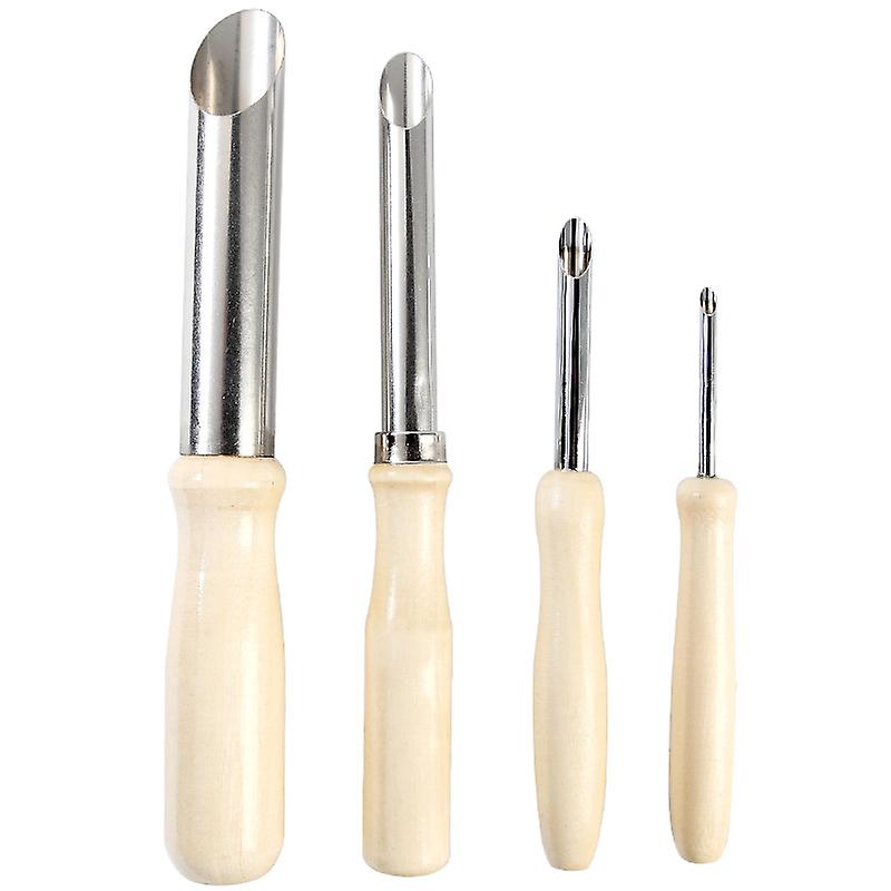 Half Round Hole Punch Tools for Pottery Ceramics Modeling Sculpture Engraving Clay Scissors Knife, Stainless Steel, Set of 4