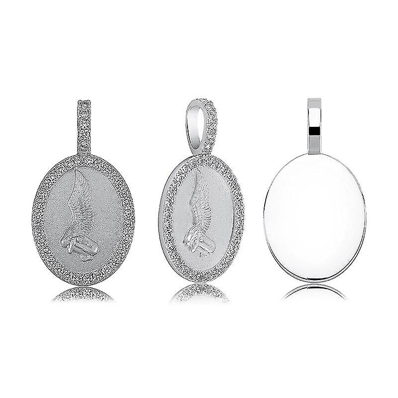 新しいクラシックヴィンテージオーバルペンダントネックレスエンジェルウィングヒップホップファッションジュエリーレディースメンズアニバーサリーギフト