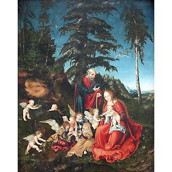 Rest on the Flight to Egypt, Lucas Cranach the Elder, 50x40cm