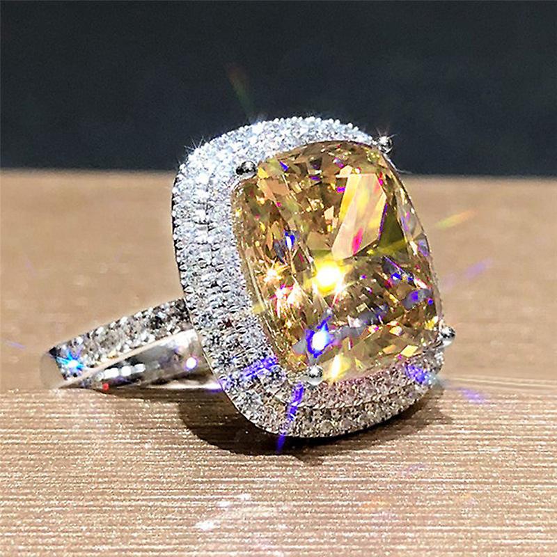 Elegant Big Pink Zirconia Wedding Ring For Bridal Party And Valentine S Day Gift