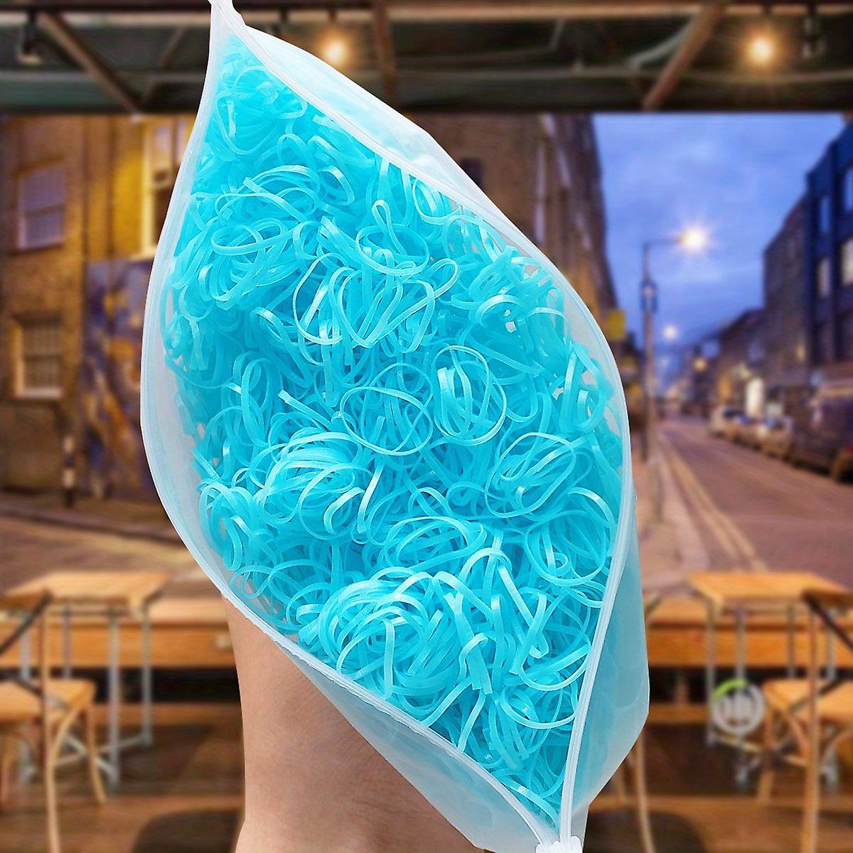 1000/2000pcs Mini Nylon Colorful Disposable Hair Ties With Storage Bag Elastic Hair Accessories Set For Girls