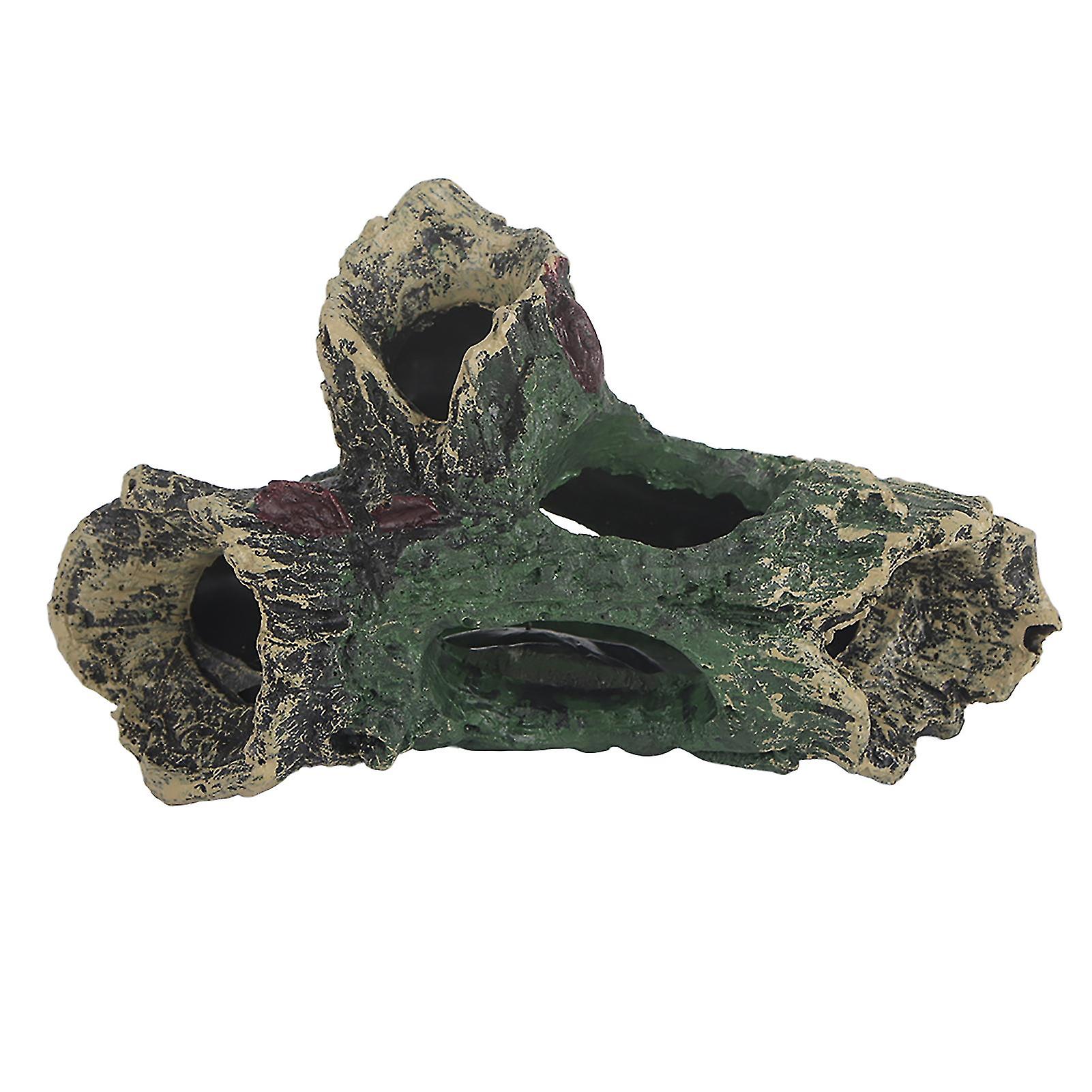 Aquarium Hide Cave Decor for Fish Tanks, Natural Resin, Small to Medium Size, Ideal for Betta and Shrimp Habitat