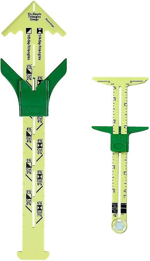 T-slide Gauge Sewing Measuring Tool Seam Allowance 5-in-1 Patchwork Ruler