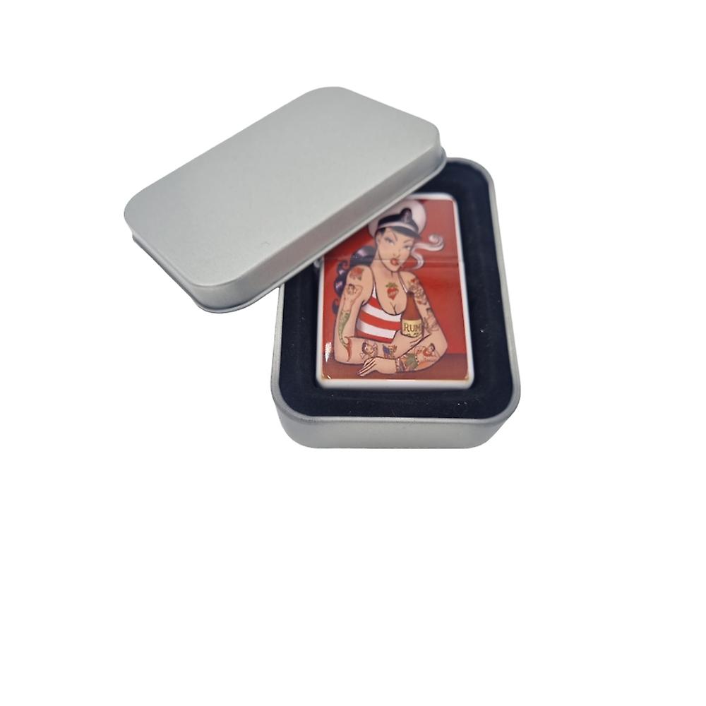 Gasoline lighter - Tattoo girl