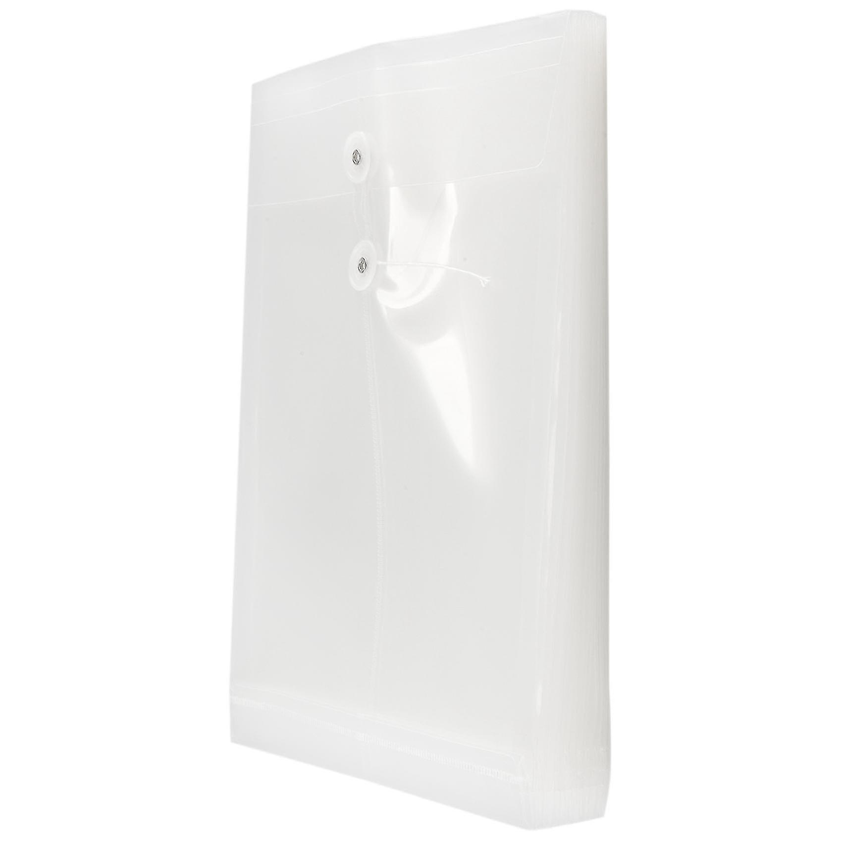 12 Pack Clear Plastic Envelopes Envelopes Expandable Files Document Folders With Button & String Ti