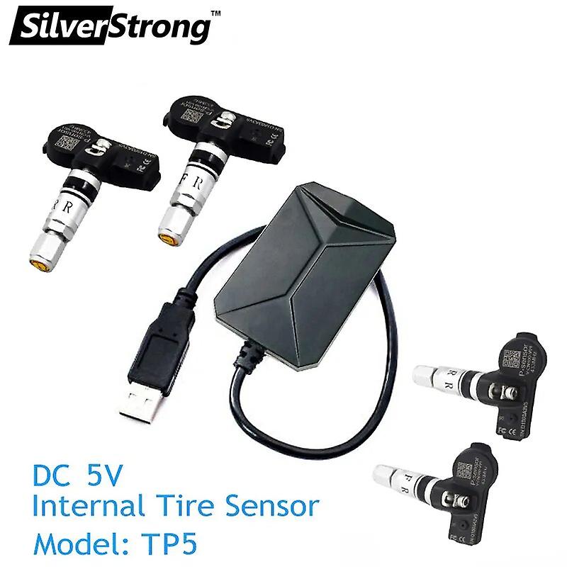 Tpms For Silverstrong Android Car Dvd Car Tire Pressure Monitoring System 4 Sensors Alarm Tire Temperature Monitoring System