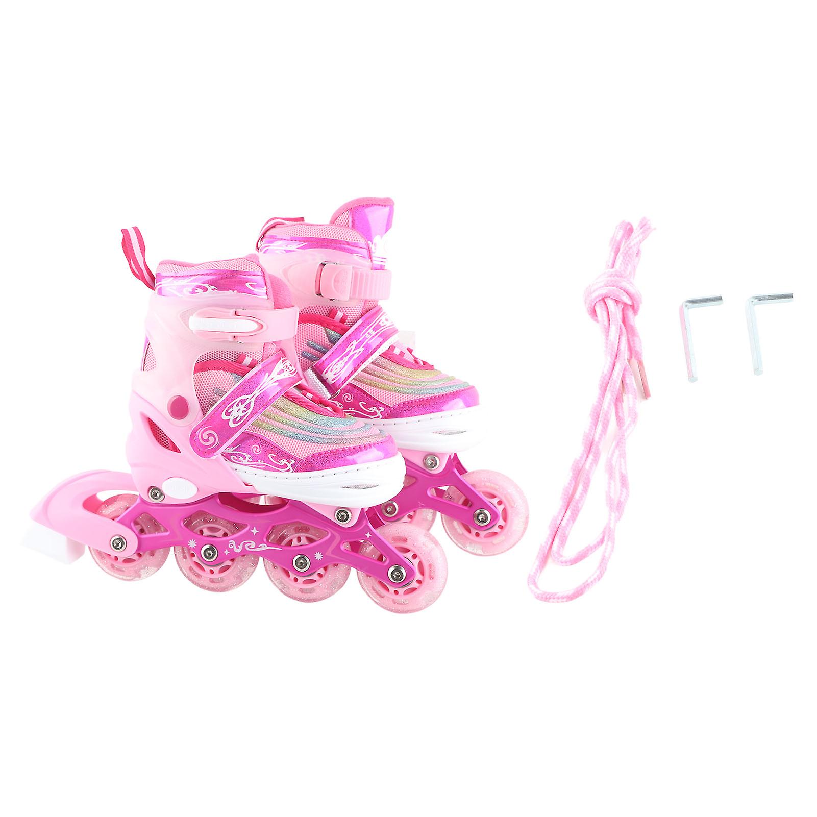 Kinder Verstellbare Inline-Skates Voll weiche Rollschuhe Kinder Inline-Skating-Schuhe S
