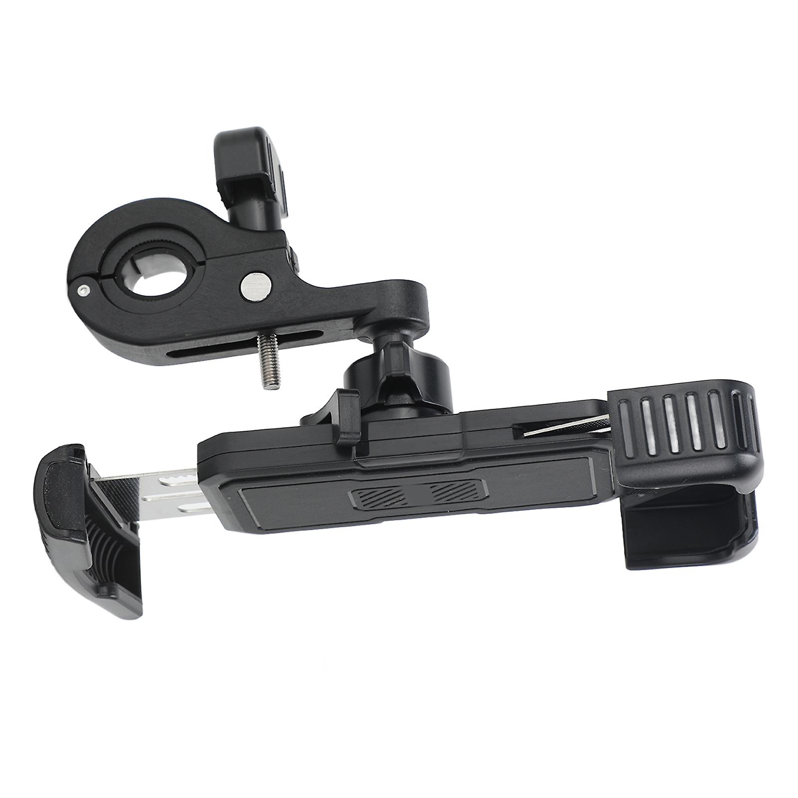 Shockproof Motorcycle Phone Mount - Adjustable Holder for E-Bikes & Scooters, Black