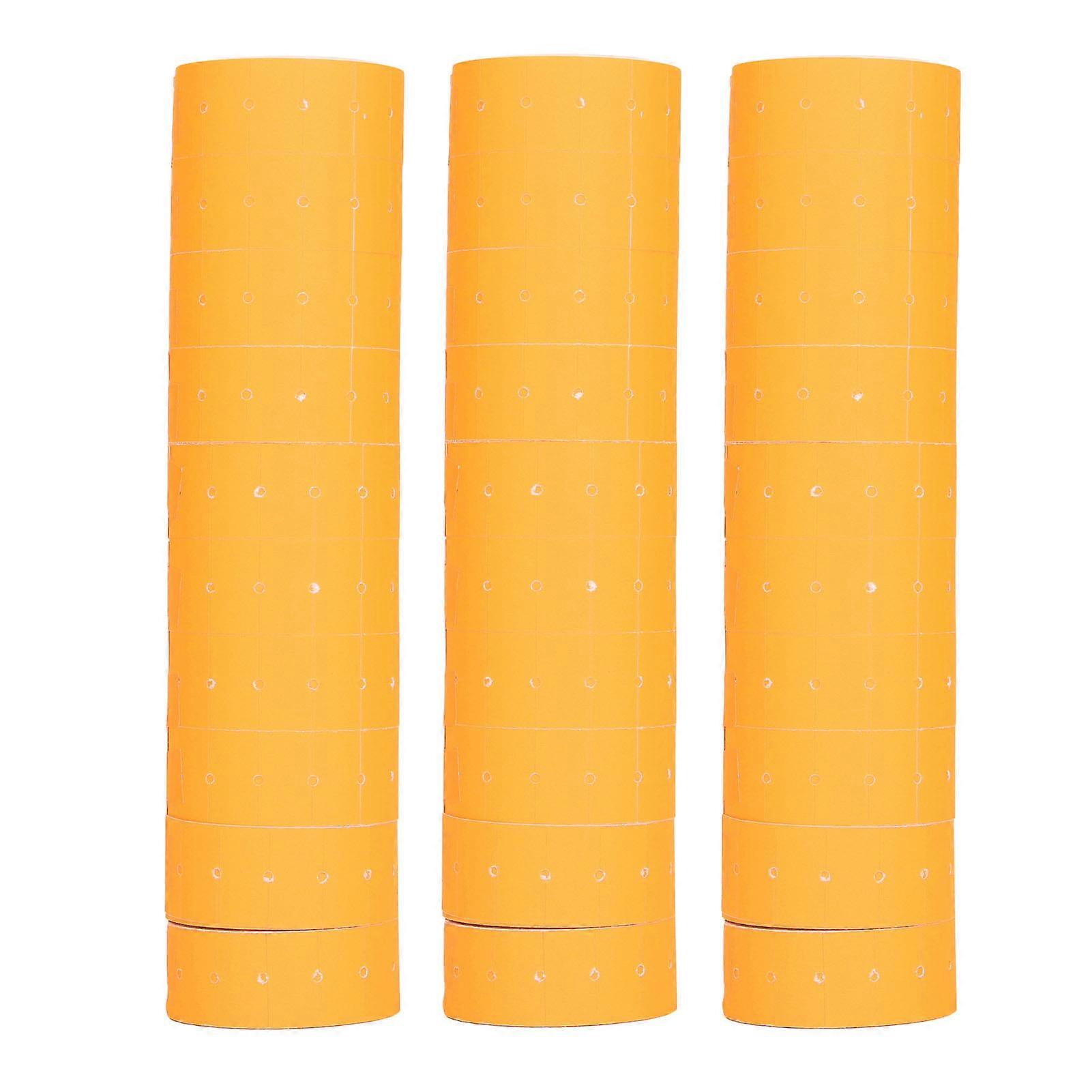 3 Tubes Pricing Label 15000pcs Single Row Price Gun Tag 21x12mm for M5500 MX5500 Orange