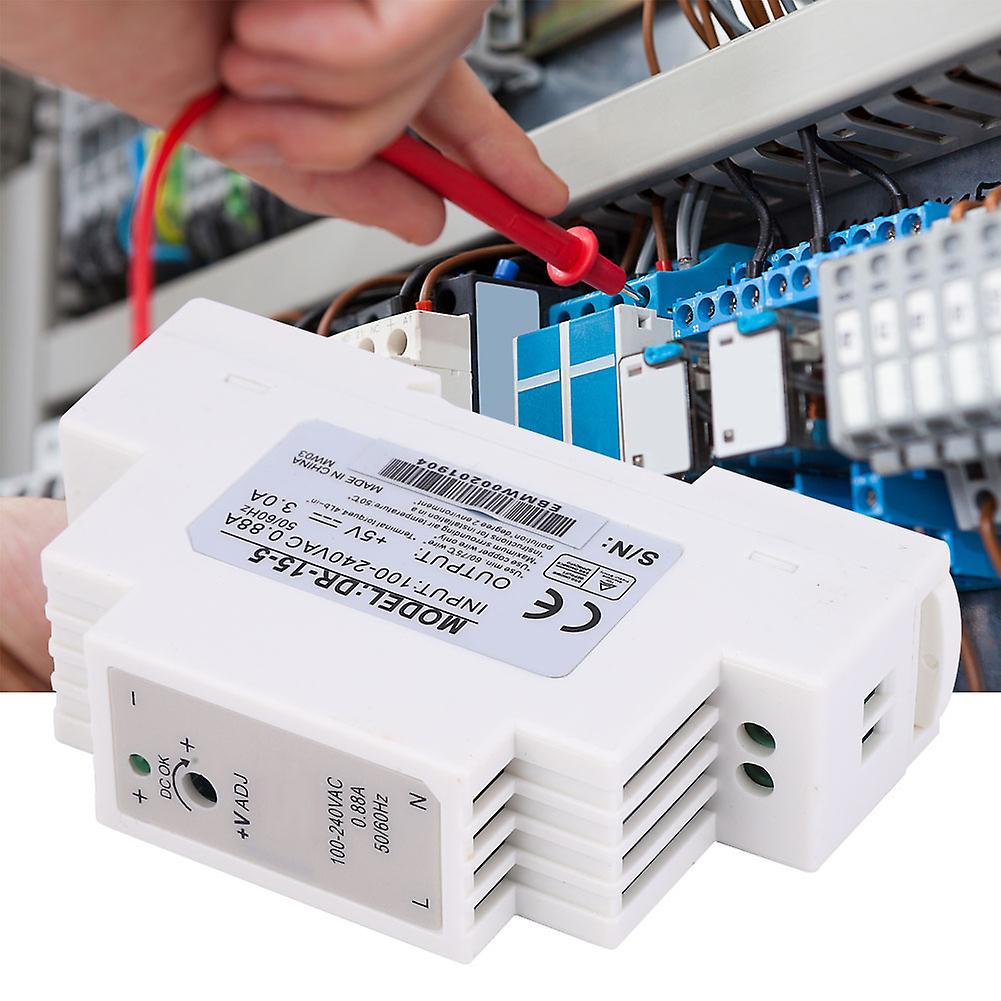 DR-15-5 DIN Rail Power Supply 15W 5V 3A Single Output PWM