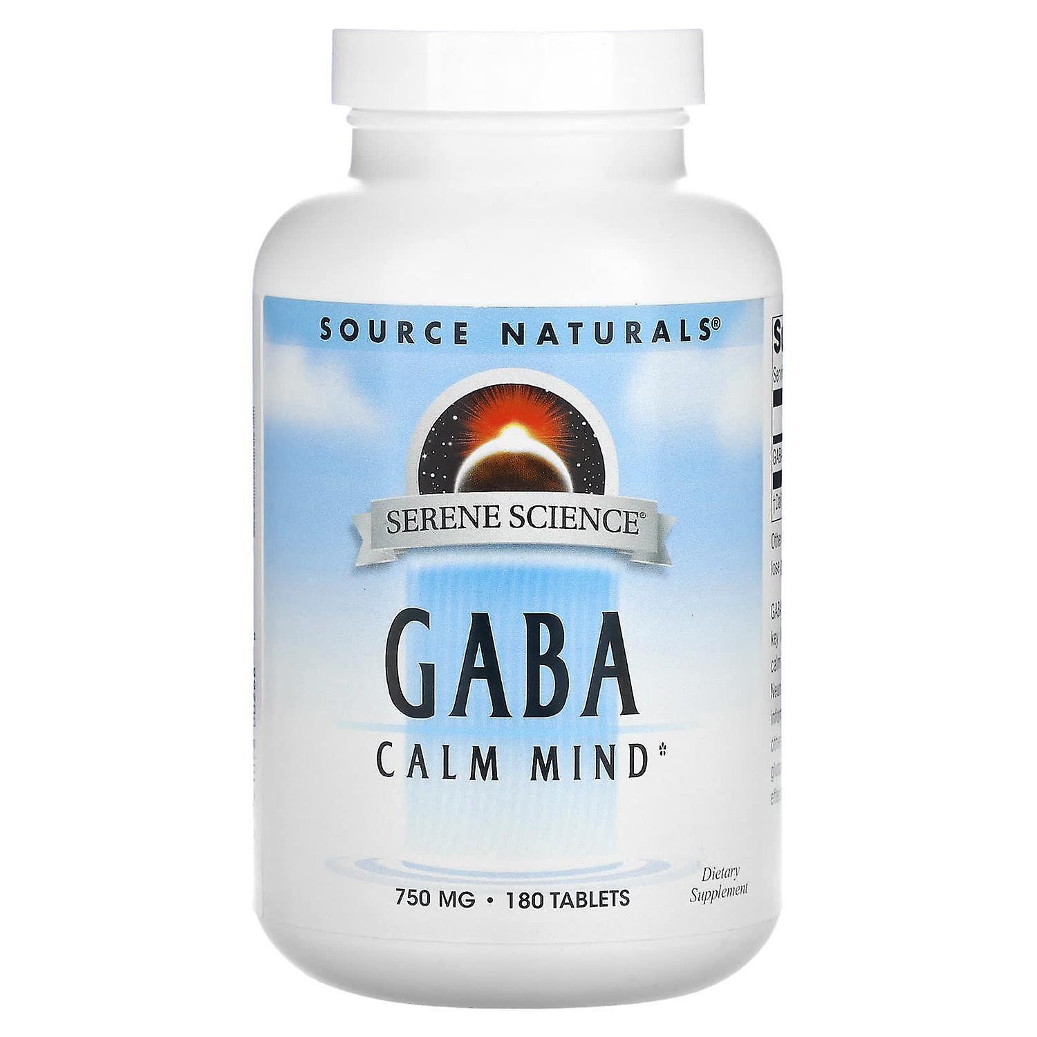 Source Naturals, Serene Science, GABA Calm Mind, 750 mg, 180 Tablets