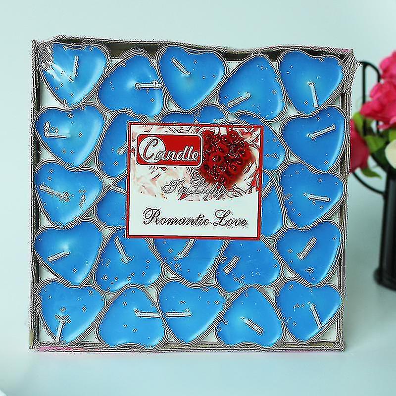 Blessed 50pcs/box Love Heart Tealight Candles Smokeless Candle Valentine Proposal Gift|candles