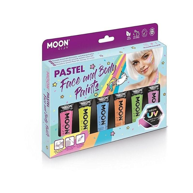 Moon Glow Pastel Neon Uv Face Paint Boxset Assorted M5373