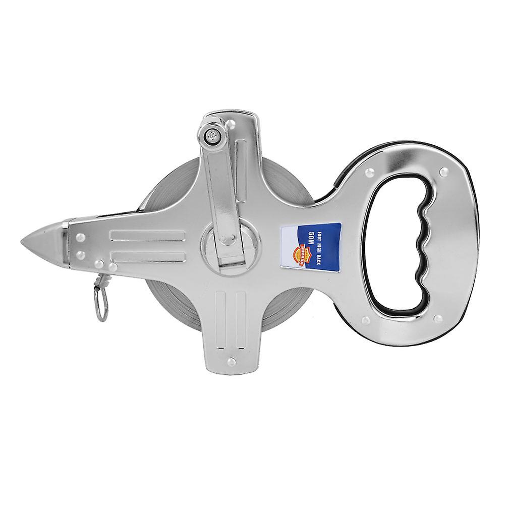 ステンレススチール製格納式リール巻尺建設測量テープ定規(50m)