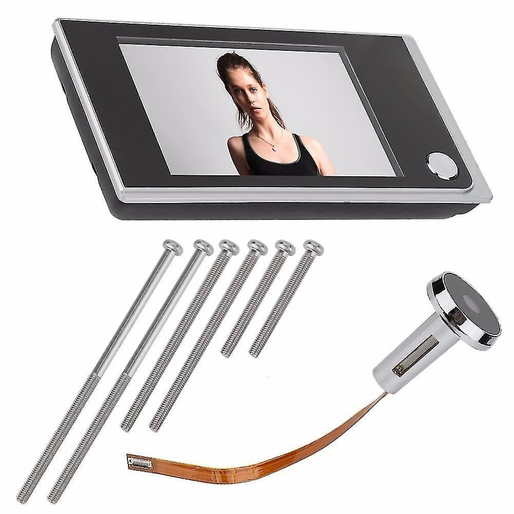 3.5 Inch Doorbell Digital Lcd 120 Degree Peephole Viewer Photo Visual Monitoring (black)