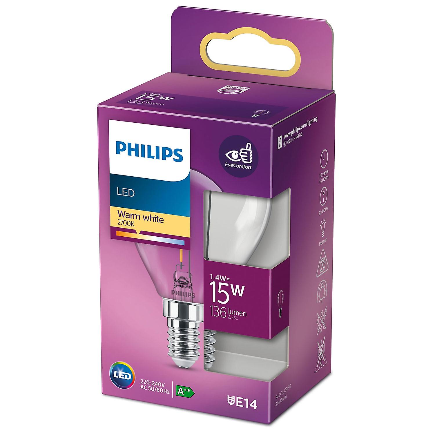 LED E14 Globe 15W klar 136lm