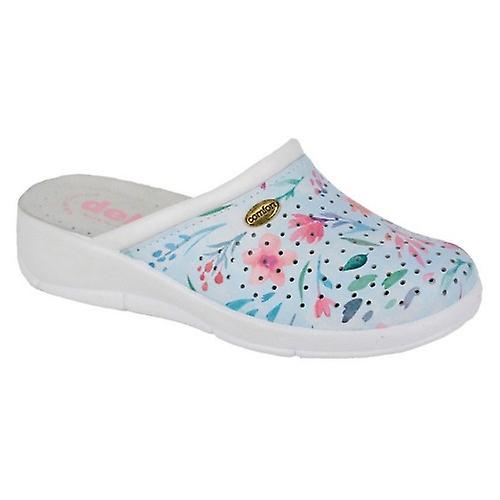 Dek Womens/Ladies Floral Leather Clogs