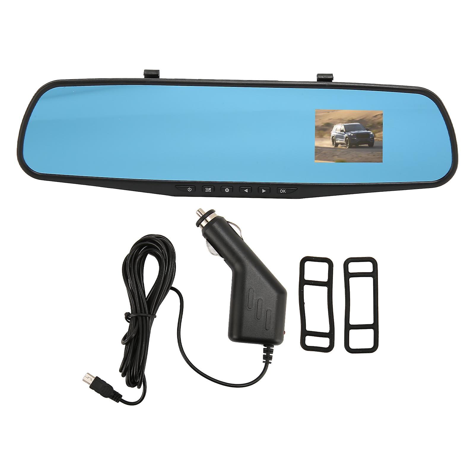 Rear View Mirror with Front Camera and G Sensor 2.4 Inch Full HD 1080P Vehicle Driving Recorder for Car Truck SUV