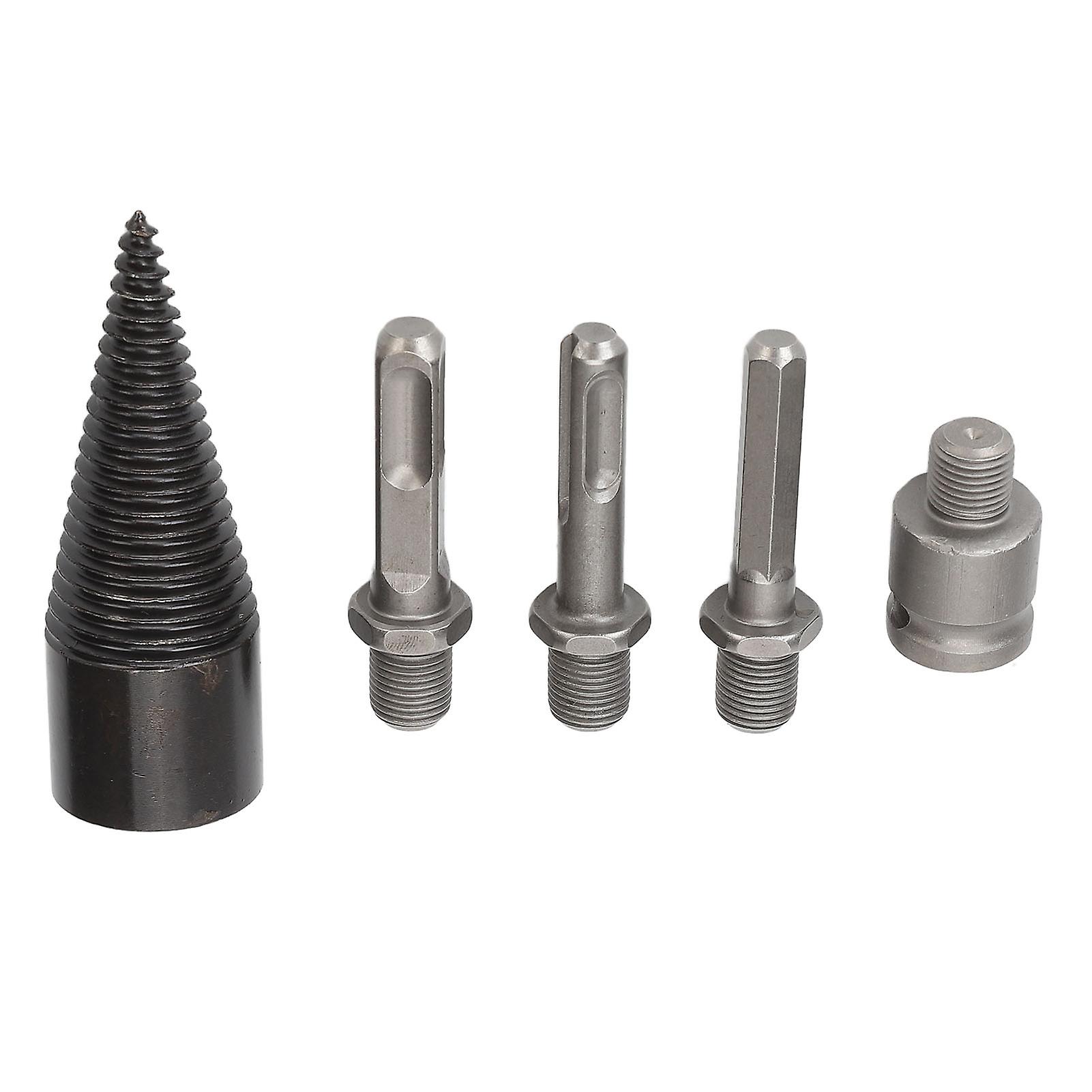 5Pcs 32mm Steel Firewood Log Splitter Drill Bit Set Removable
