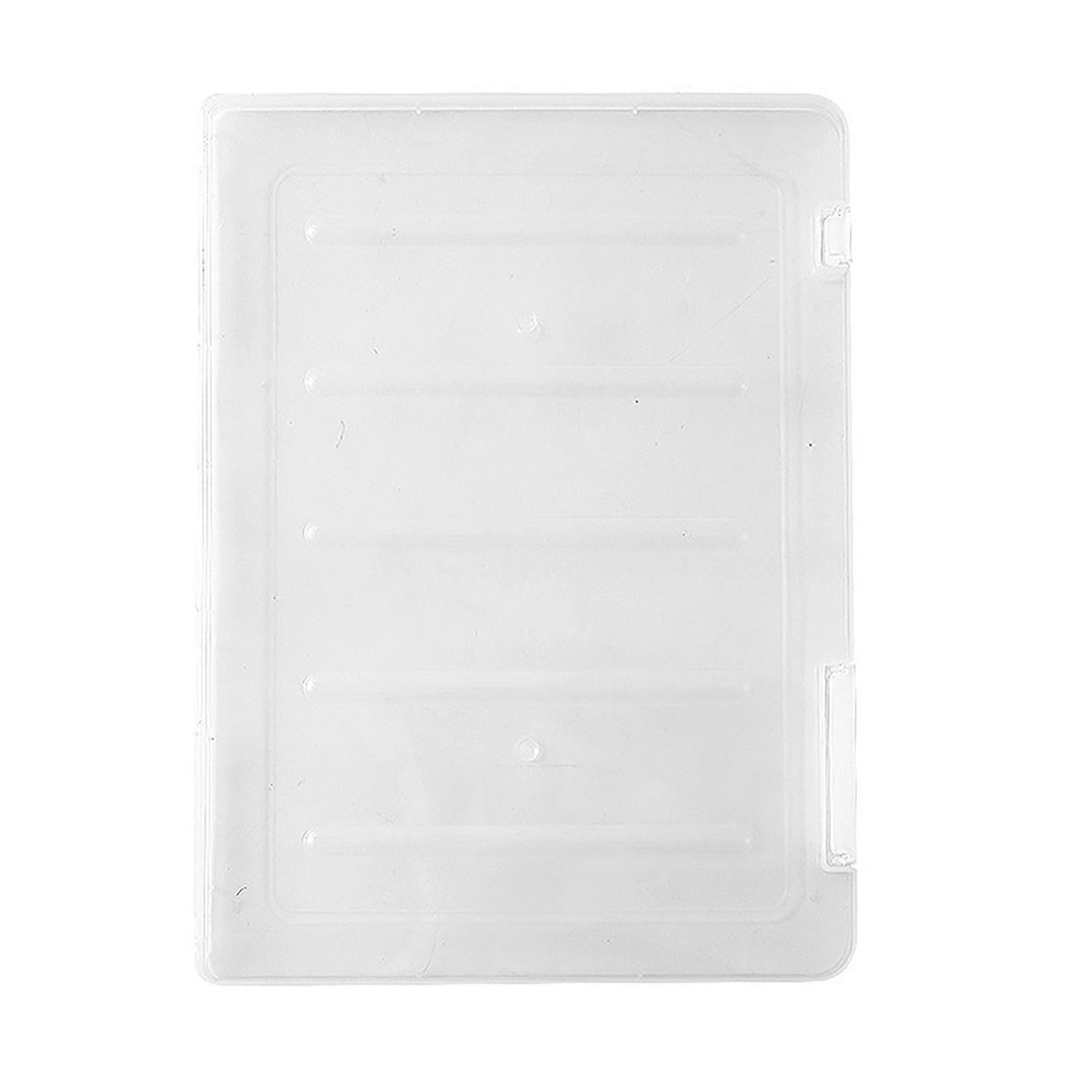 Transparent File Box Portable Project Case Waterproof Dustproof Double Buckle File Protector Case Organizer for Office School Library