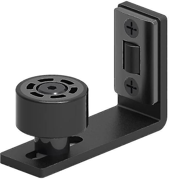 Floor Rail Adjustable for Sliding Barn Door Bottom Roller Rail Wall Mount Hardware Black