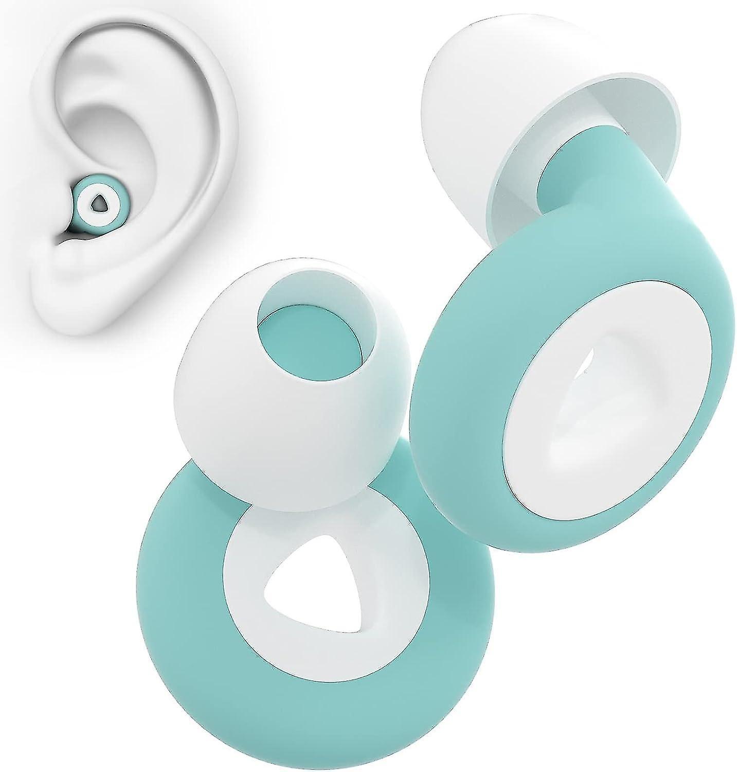 Earplugs for Sleeping - 1 Pair 27dB Noise Plugs, Reusable Silicone Hearing Protection, Earplugs for