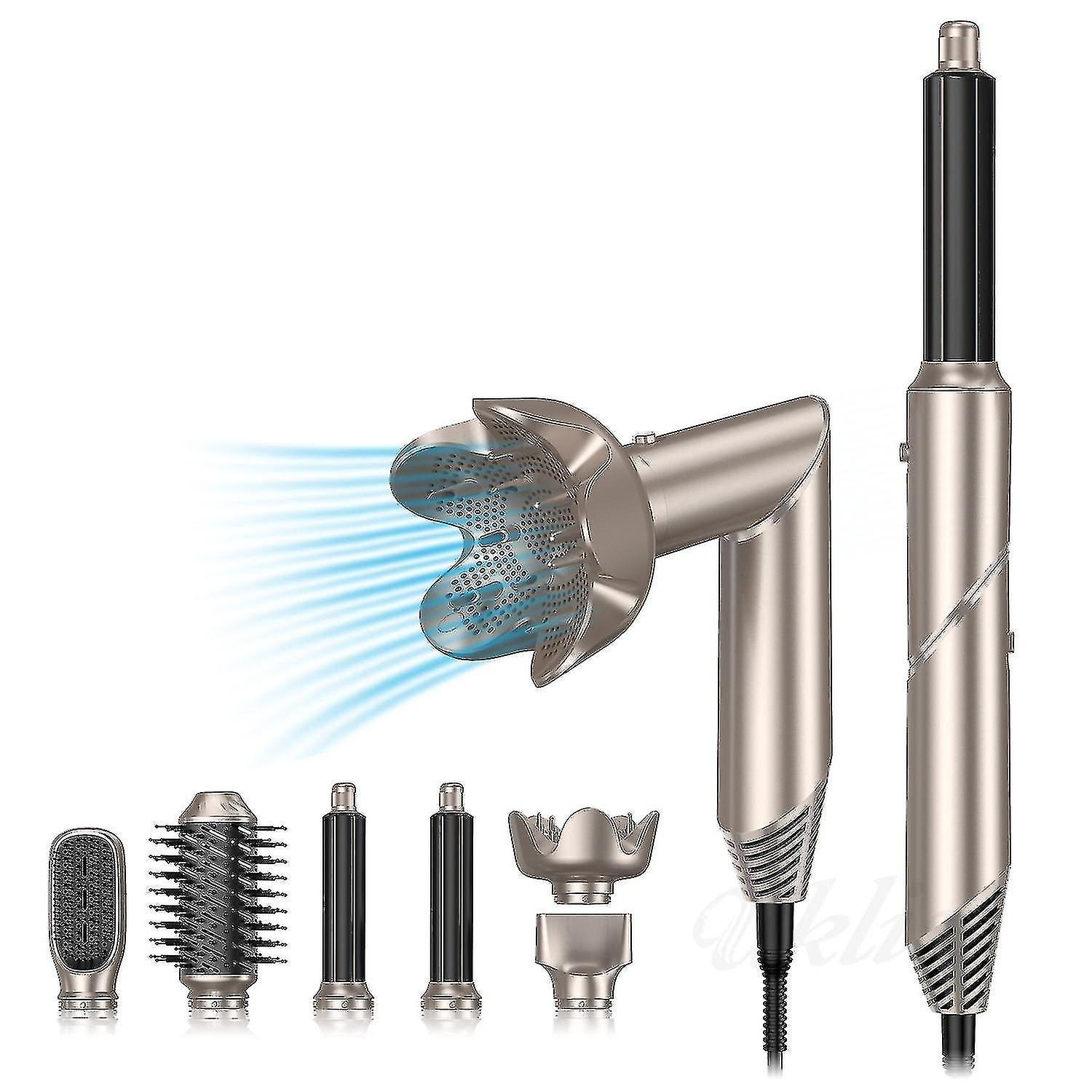 Powerful hair dryer and multi-function styler with automatic curling brush