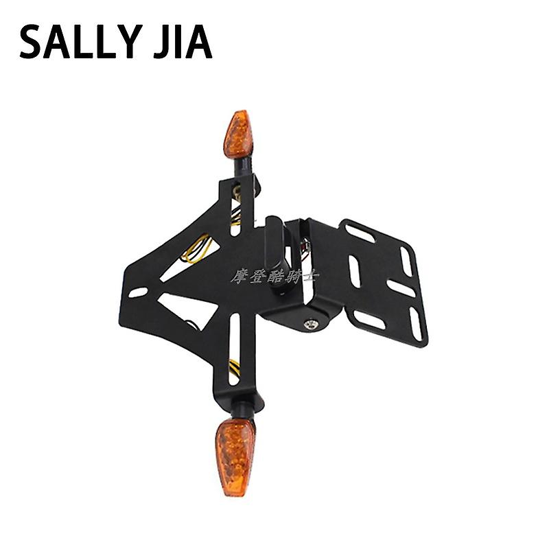 Motorcycle off-road vehicle modified tail light license plate holder turn signal license plate light bracket integrated brand light multi-function bra