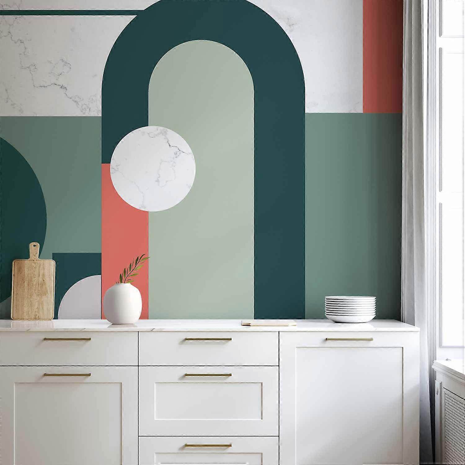 Wall Mural - Geometric Pattern With Marble Motif