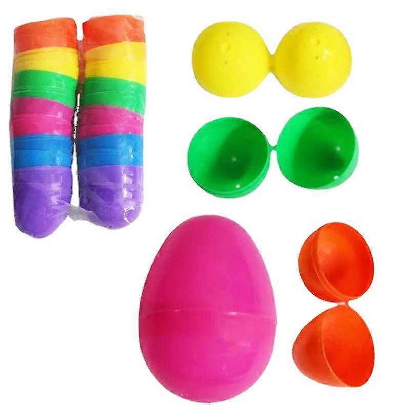 24 Pieces Fillable Easter Eggs With Hinge Bulk Colorful Bright Plastic Easter Eggs, Perfect For Easter Egg Hunt, Surprise Egg, Easter Hunt
