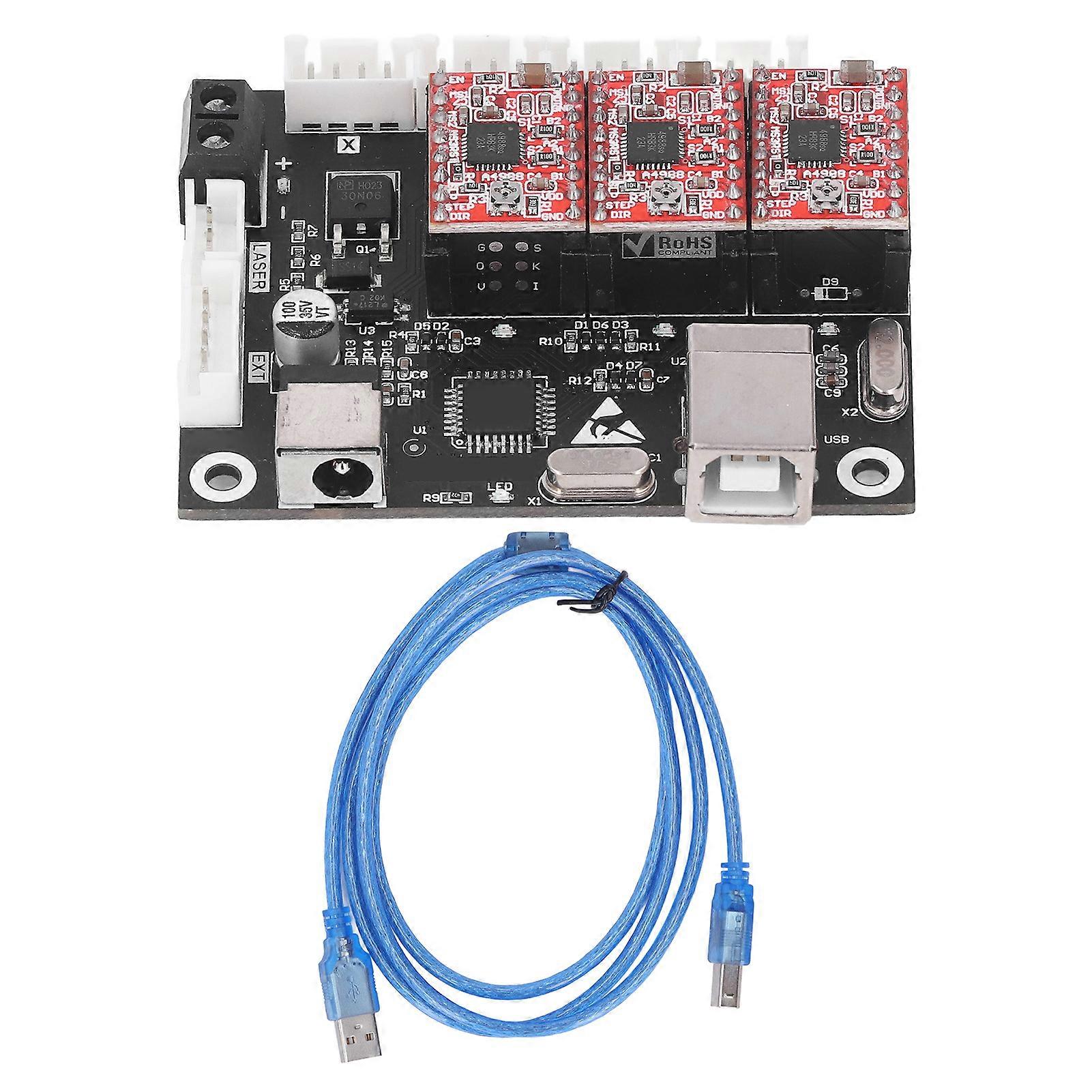 3 Axes Laser Engraver Control Board Cnc Engraving Machine Motherboard With Usb Interface