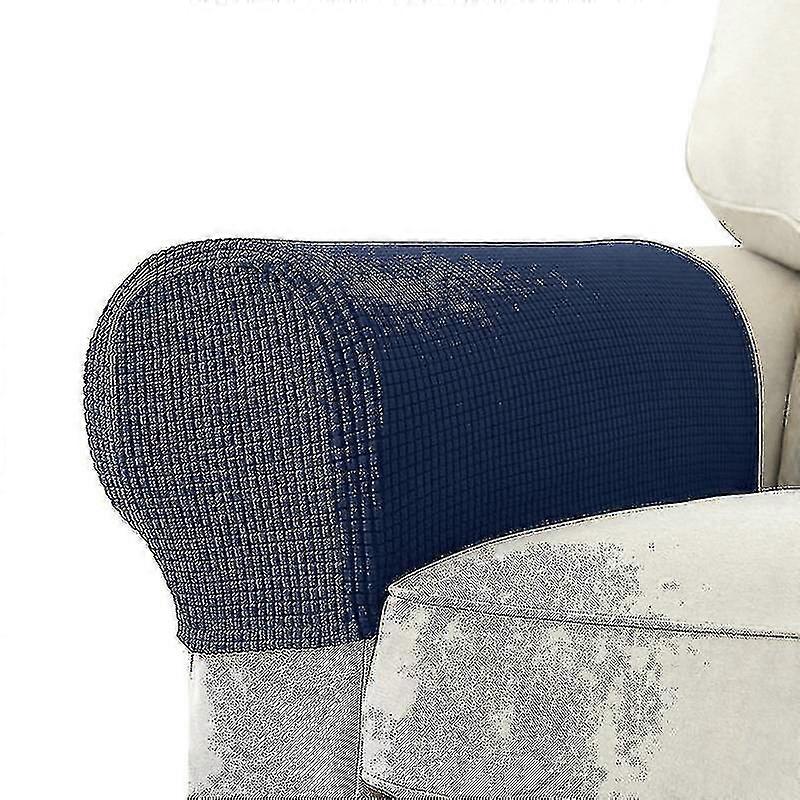 2 Pcs Stretch Armrest Covers Spandex Jacquard Arm Covers Soft And Elastic Protector For Chairs Couch